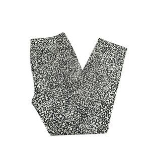 Cooper & Ella Pull on Cropped Pants with Rolled Cuffs Black White Stretch Pants